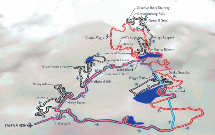 Oak valley Mountain Bike Trail Map